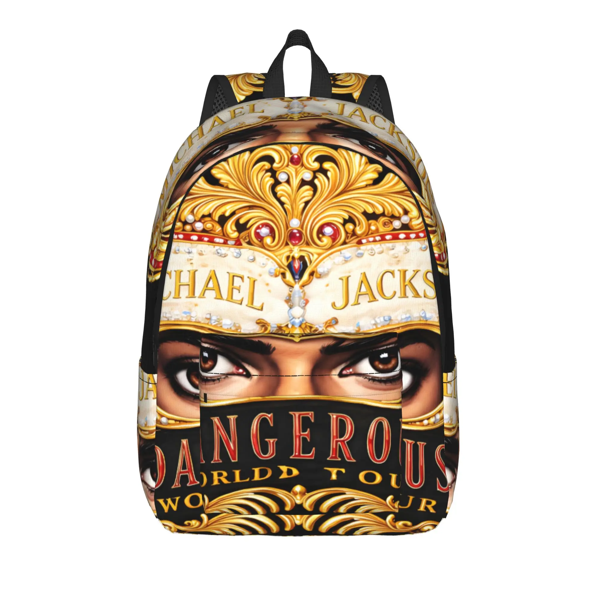 Michael MJ Backpack King of Pop Male Polyester Hiking Backpacks Soft Casual High School Bags Rucksack