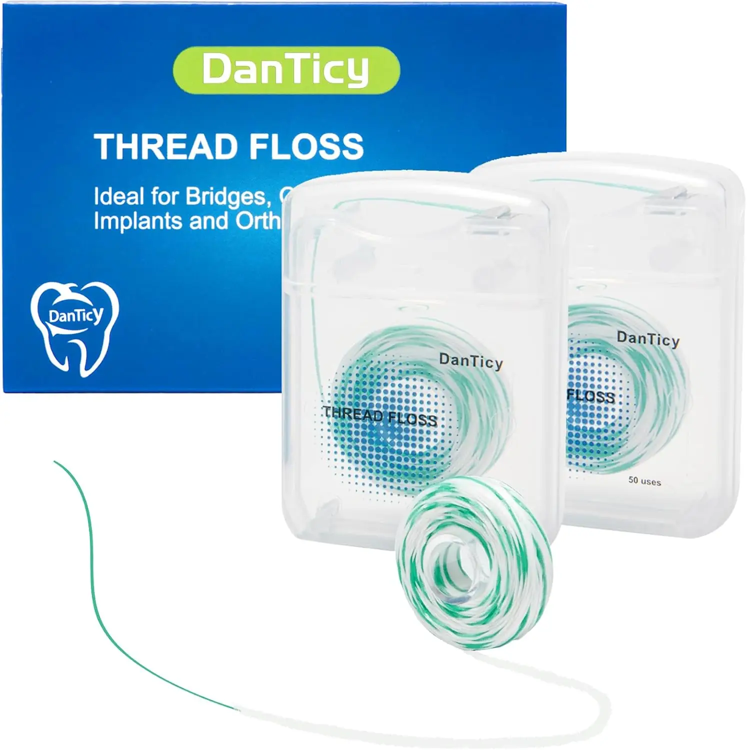 

Зубные нити-флоссеры 840D Fluffy Floss для брекетов, мостовидных протезов, имплантатов - для глубокой чистки, предварительно нарезанные (200 штук)