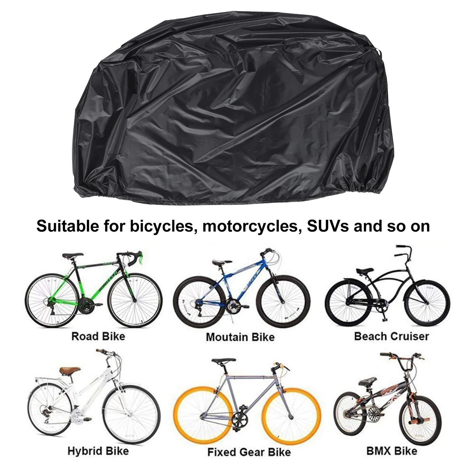

Universal Mountain Bike Cover Waterproof Dust-Proof Storage Cover Heat-Resistant Scratch-Free For Outdoor Use Fits All Sizes