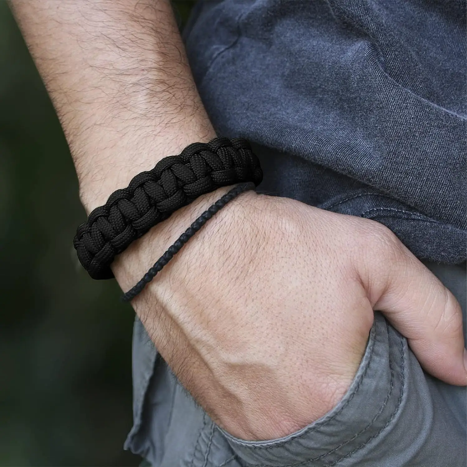 Pulsera Paracord para hombre, 7 hebras, 4mm, cuerda de paracaídas táctica, pulseras de supervivencia, emergencia para acampar al aire libre,