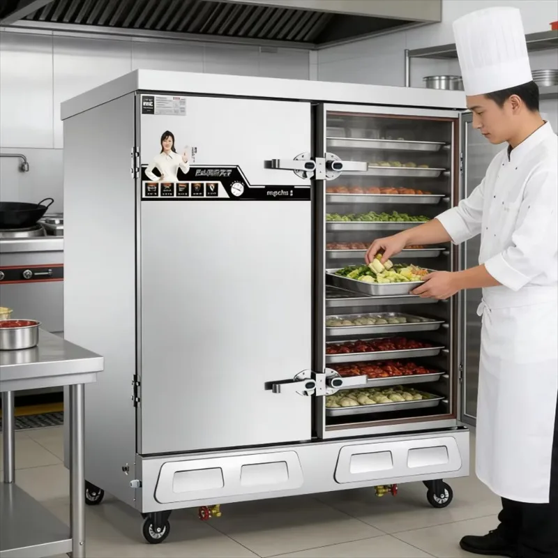 【2026】 High Power Dual-Purpose Commercial Rice Steamer Multi Functional Steam Electricity Kitchen Equipment For Hotels 2