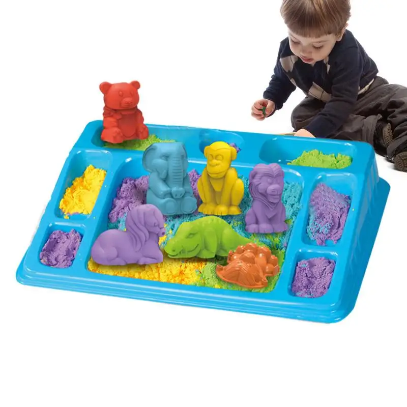 Sand Toys Hands-On Toy Developmental Sand Play Easy To Clean Sand With Multi Colors For Interaction Classroom Rewards Playground