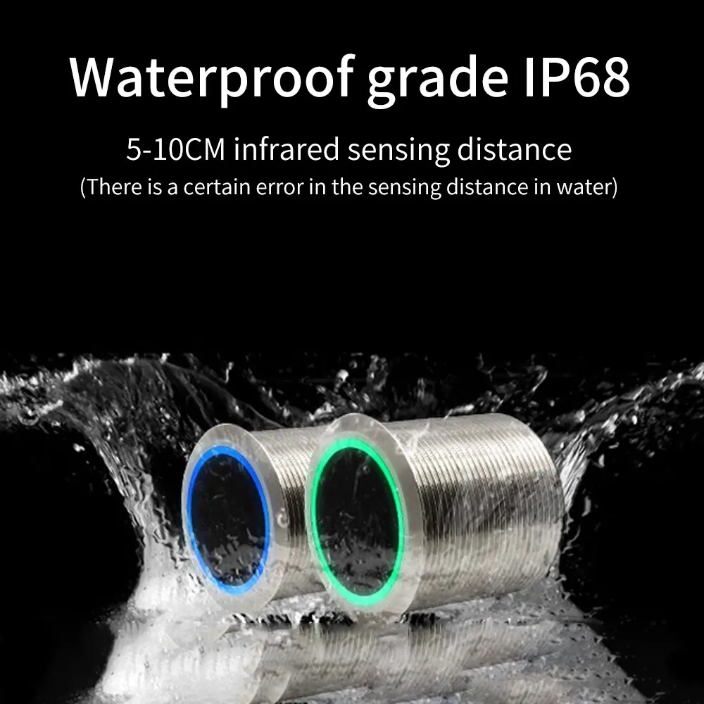 Imagem -03 - Impermeável Sensor Infravermelho Interruptor de Saída sem Toque Interruptor Contactless Porta Liberação Botão Led para Acesso Contro Ip68