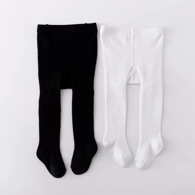 1/2pcs Infant Baby Girls Tights Knitted Newborn Tights For Girls Casual  Toddler Pantyhose White Black Leggings 0-24Month Tight