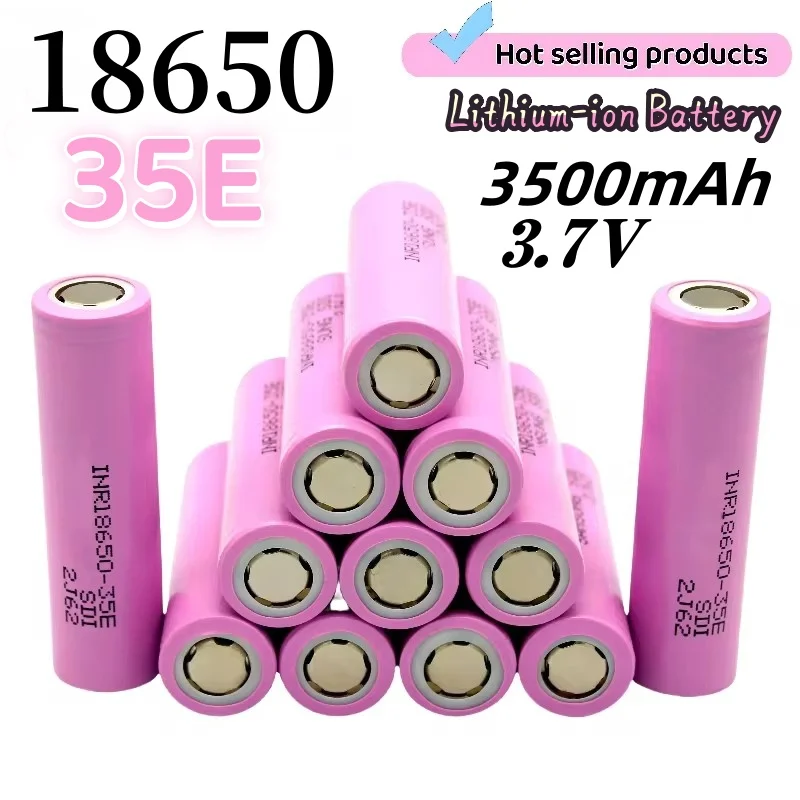 100% Original Rechargeable Battery 3500mAh 25A Discharge INR18650 35E 3.7V 3500mAh Lithium-ion 18650 Battery