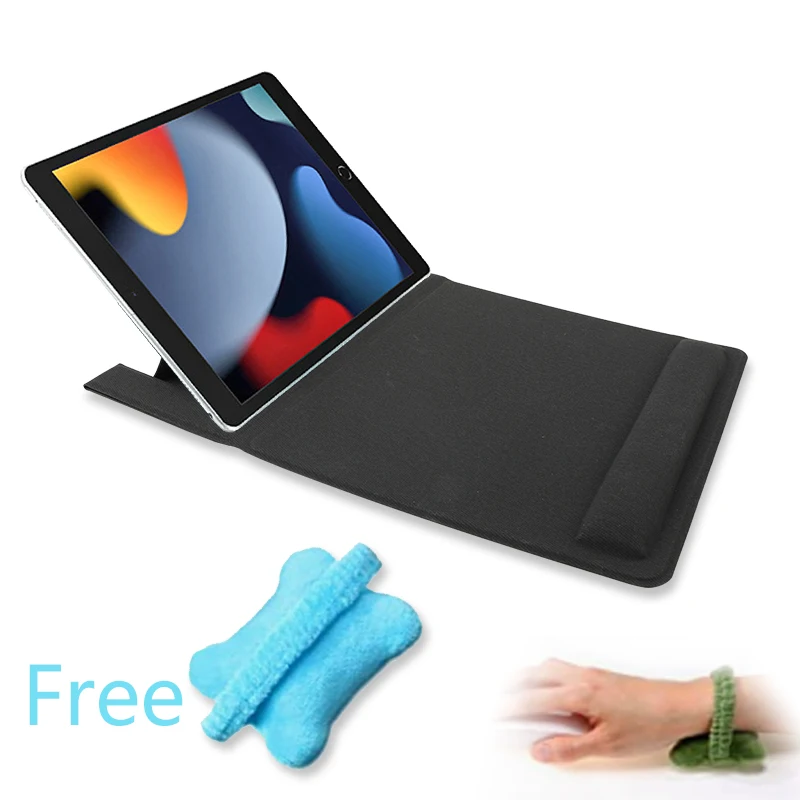 Multifunctional Mouse Pad, 3-in-1 Mousepad with Non-Slip Base, Portable Slim Mouse Mat for Phone Holder and Pen Holder, Desktop