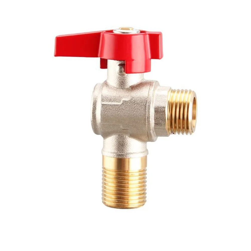 Red Brass Angle Valve 5 5 5cm for Faucet Control Brass Construction Suitable for Standard 1/2 Inch Pipe Threads
