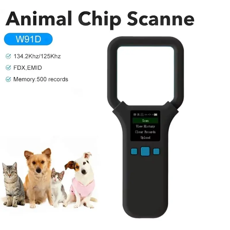 B29C-W91D Microchip Reader For Pets- Pet Chip Scanner For Dogs Animal Microchip Reader Microchip Scanner