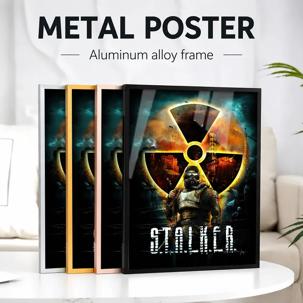 STALKER Game Framed Metal Poster Personalized Photo Immersive Adventure Style Wall Art For Bedroom And Study Fantasy Fan Gift