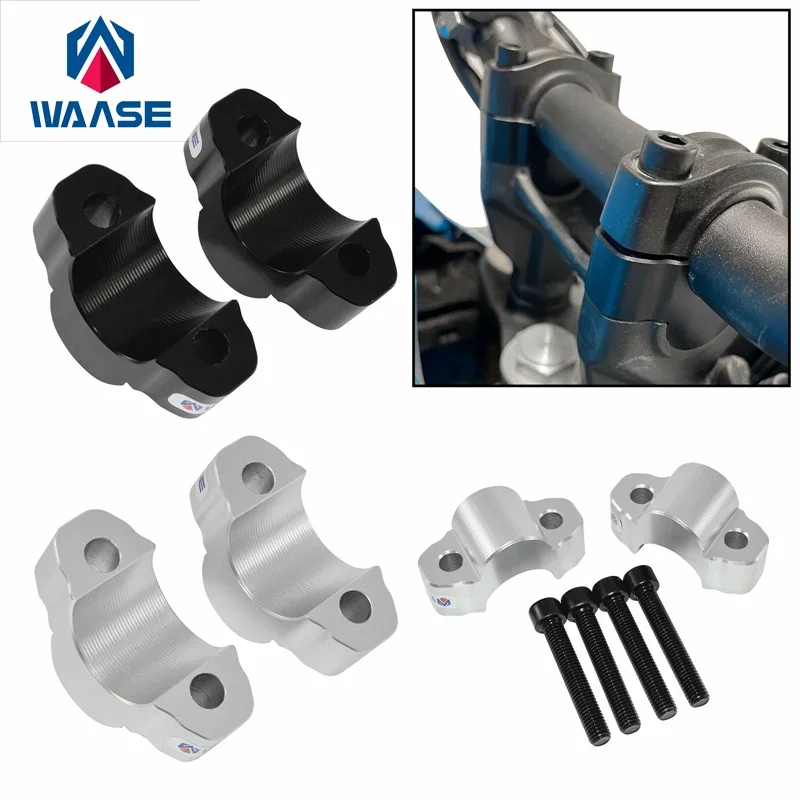 WAASE 28mm Handlebar Riser Up Bracket Mount Kit For Yamaha Tenere 700 T7 XTZ700 XTZ690 2019 2020 2021 2022 2023