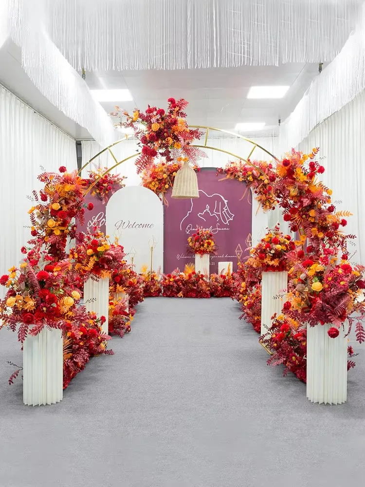 

Блестящая железная арка для свадьбы, металлическая круглая полка для улицы, искусственные цветы, подставка для реквизита для воздушных шаров, фон для вечеринки