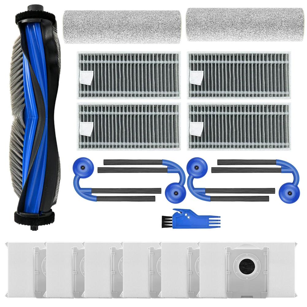 

For ECOVACS For DEEBOT T80 For OMNI Robot Vacuum Cleaner Main Brush, Rolls Of Wipes Side Brushes,HEPA Filters,dust Bags Cleaning