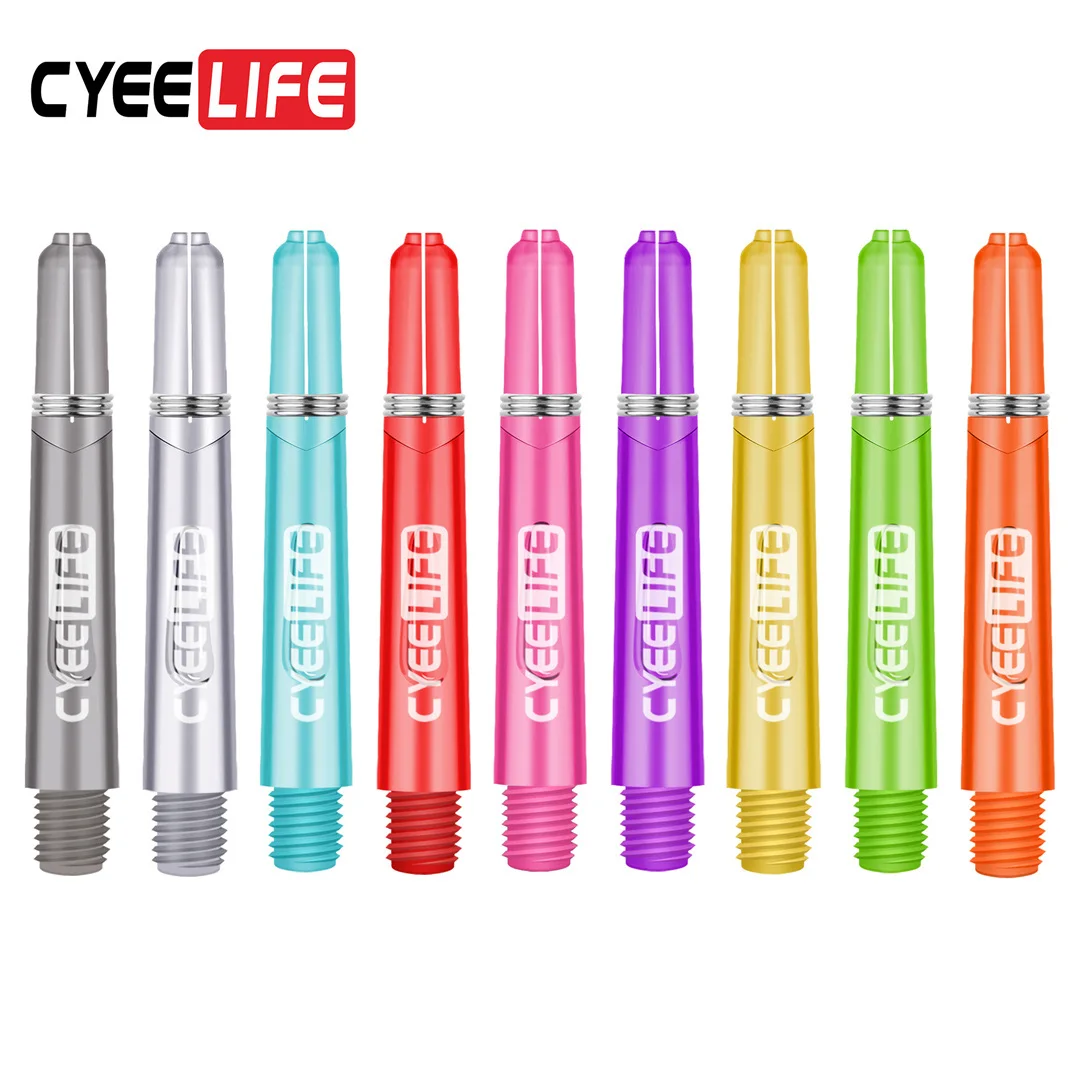 CyeeLife 30pcs 2BA 35mm Professional PC darts shafts transparent plastic shaft with O Ring Dart accessories