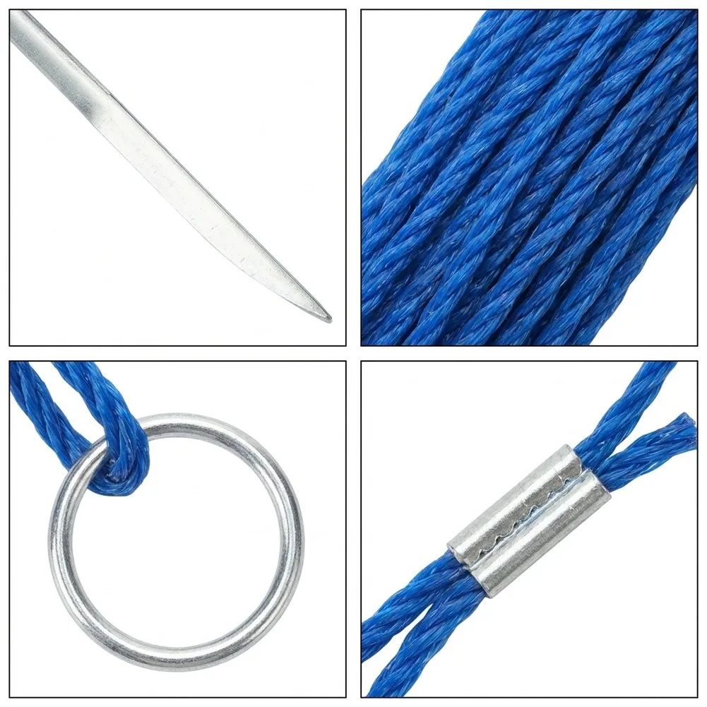 1 Pcs Portable Stainless Steel Fish 4.5m With Locking Ring Rope Fish Holder For Outdoor Fishing Accessories