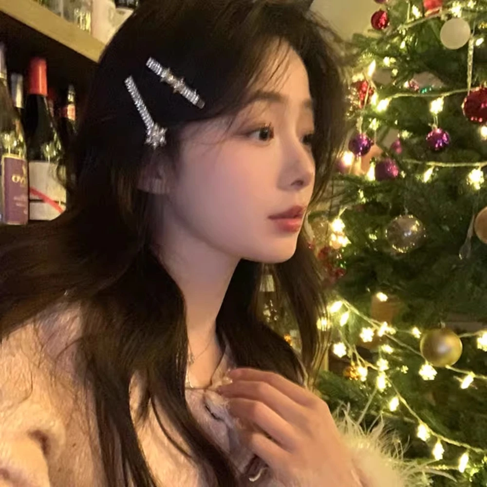 

Изысканные модные заколки для волос с жемчугом и снежинками, элегантные блестящие аксессуары для волос со стразами, милые заколки для женщин и девушек