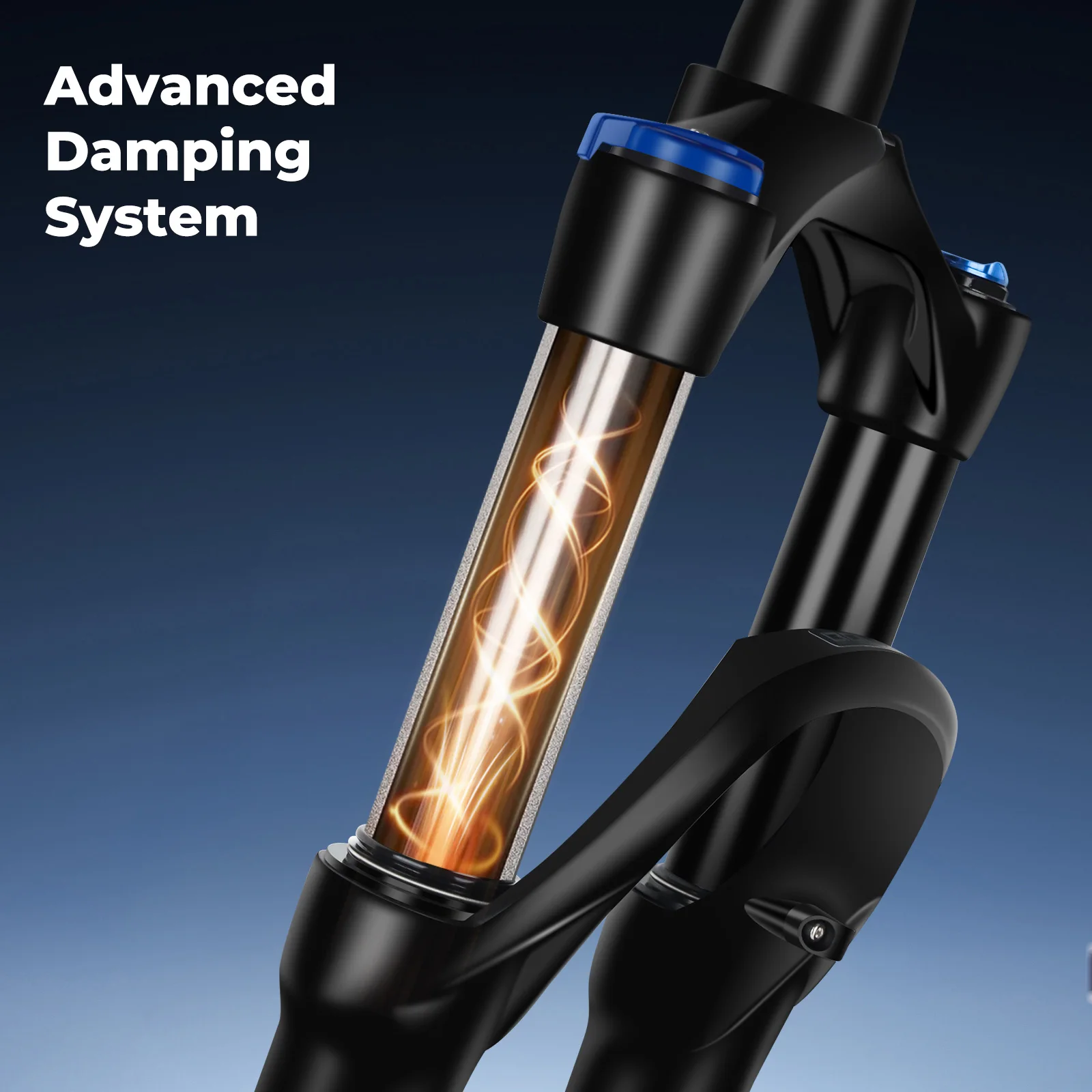 

NYZXKJ Mountain bike front fork 34mm inner tube Boost bucket shaft damping adjustment 140 stroke shock absorbing front fork