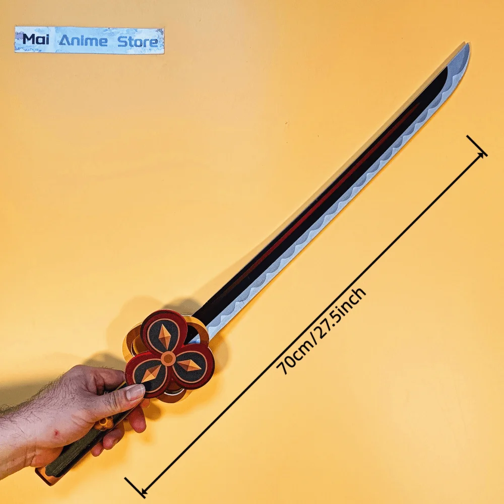 70cm anime genshin impacto katana chiori cosplay prop espada sabre faca ninja de madeira tamanho real japonês katana brinquedo afiado presente