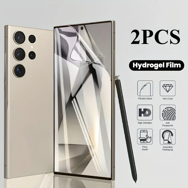 

2Pcs Full Cover Screen Protector For Samsung S25 S24 Ultra Plus Hydrogel Film For Samsung S23 S22 S21 S20 Ultra Plus FE Film