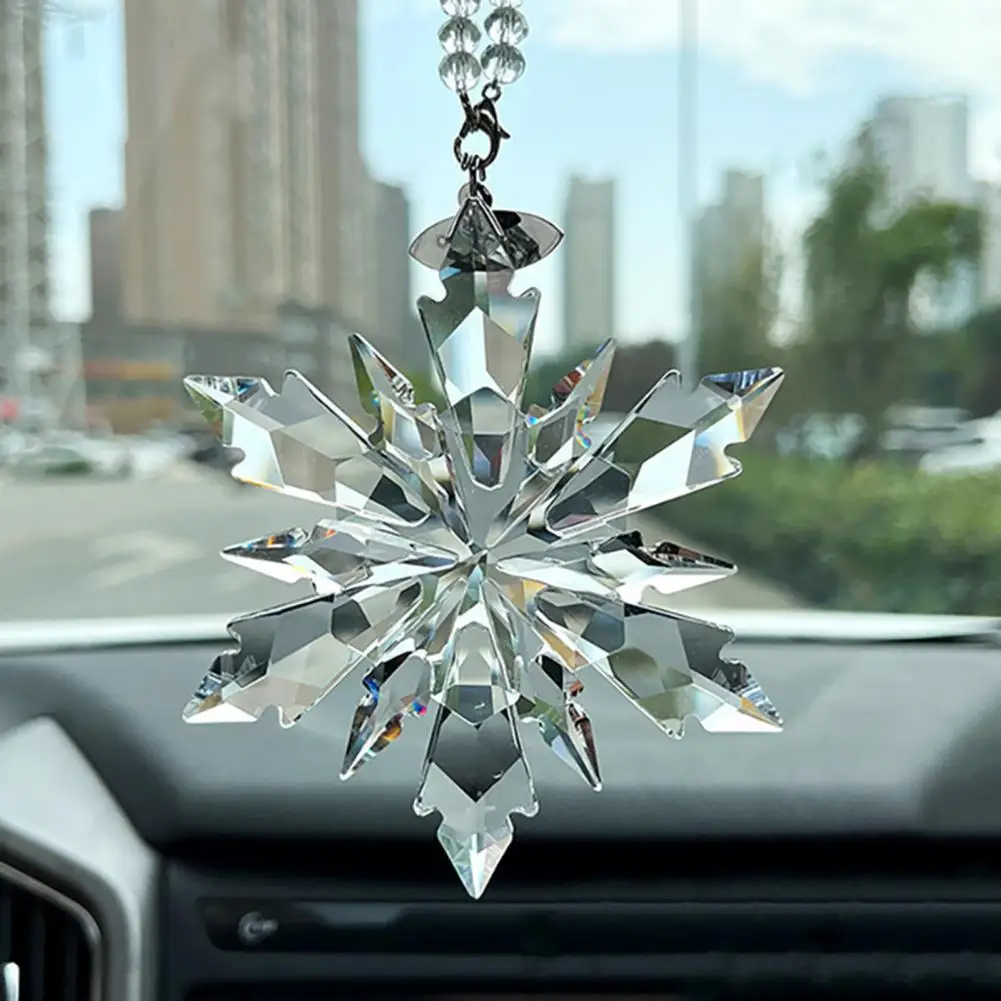 Shimmering Silver Finish Ornaments Christmas Ornaments 2024 Sparkling Crystal Snowflake Ornaments for Christmas Tree Women\'s