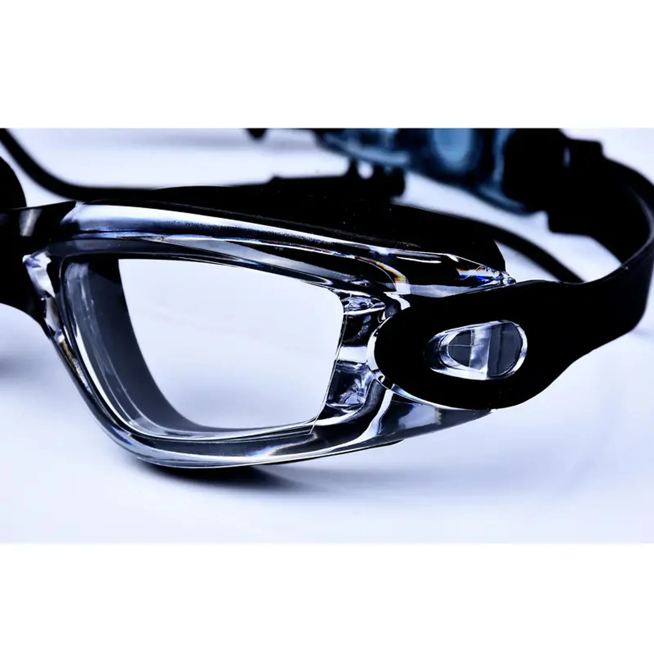 1pc adulto óculos de natação hd óculos de natação não-à prova de olho tampões de ouvido de silicone grande quadro anti-nevoeiro profissional à prova dwaterproof água proteção de ouvido