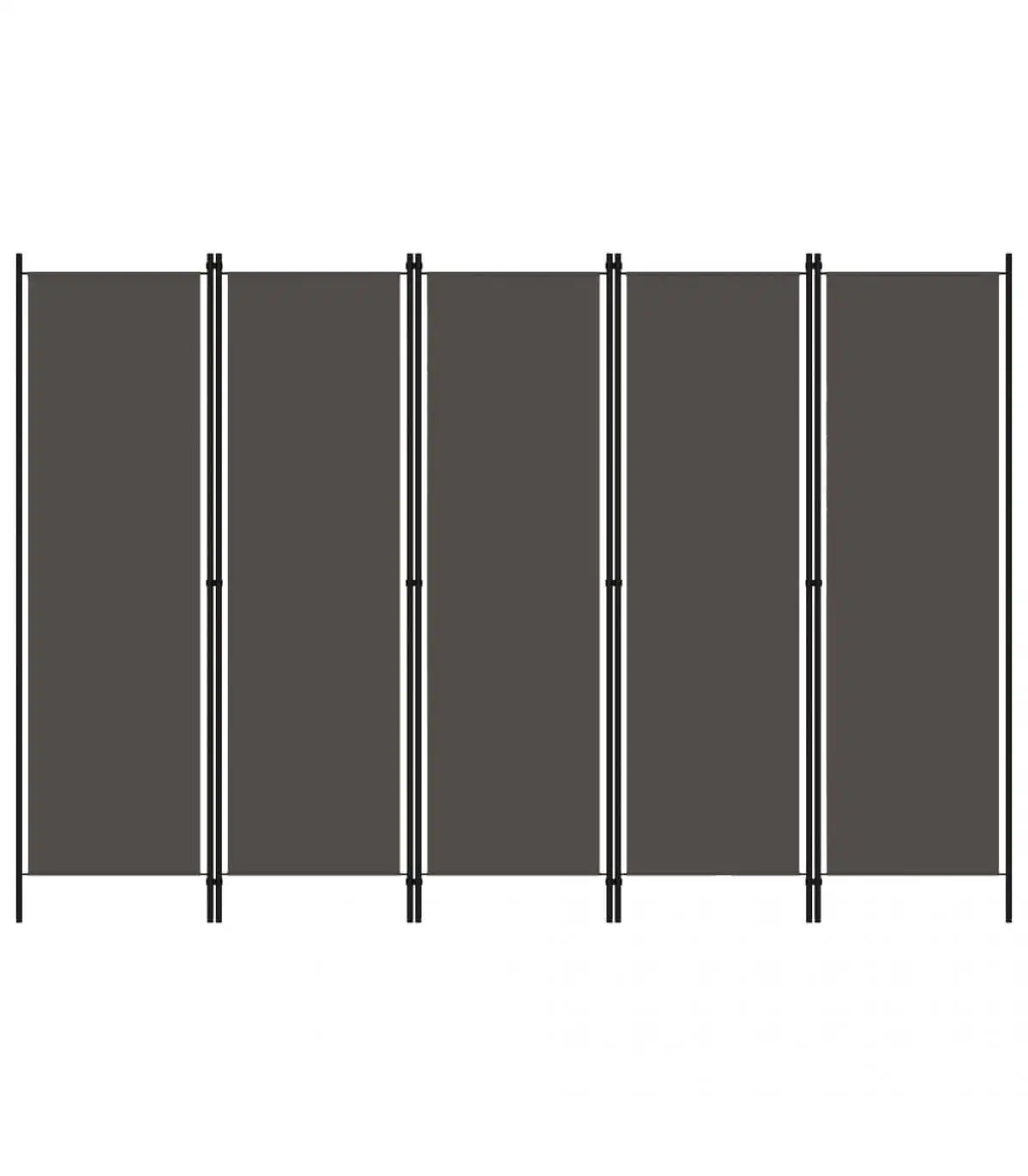 250x180 cm anthracite gray 5 panel divider screen room dividers