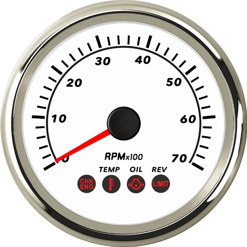 Engine Tachometer Suitable for Outboard 7000 RPM with Oil Temperature Oil Pressure Engine Failure Alarm Tachometer