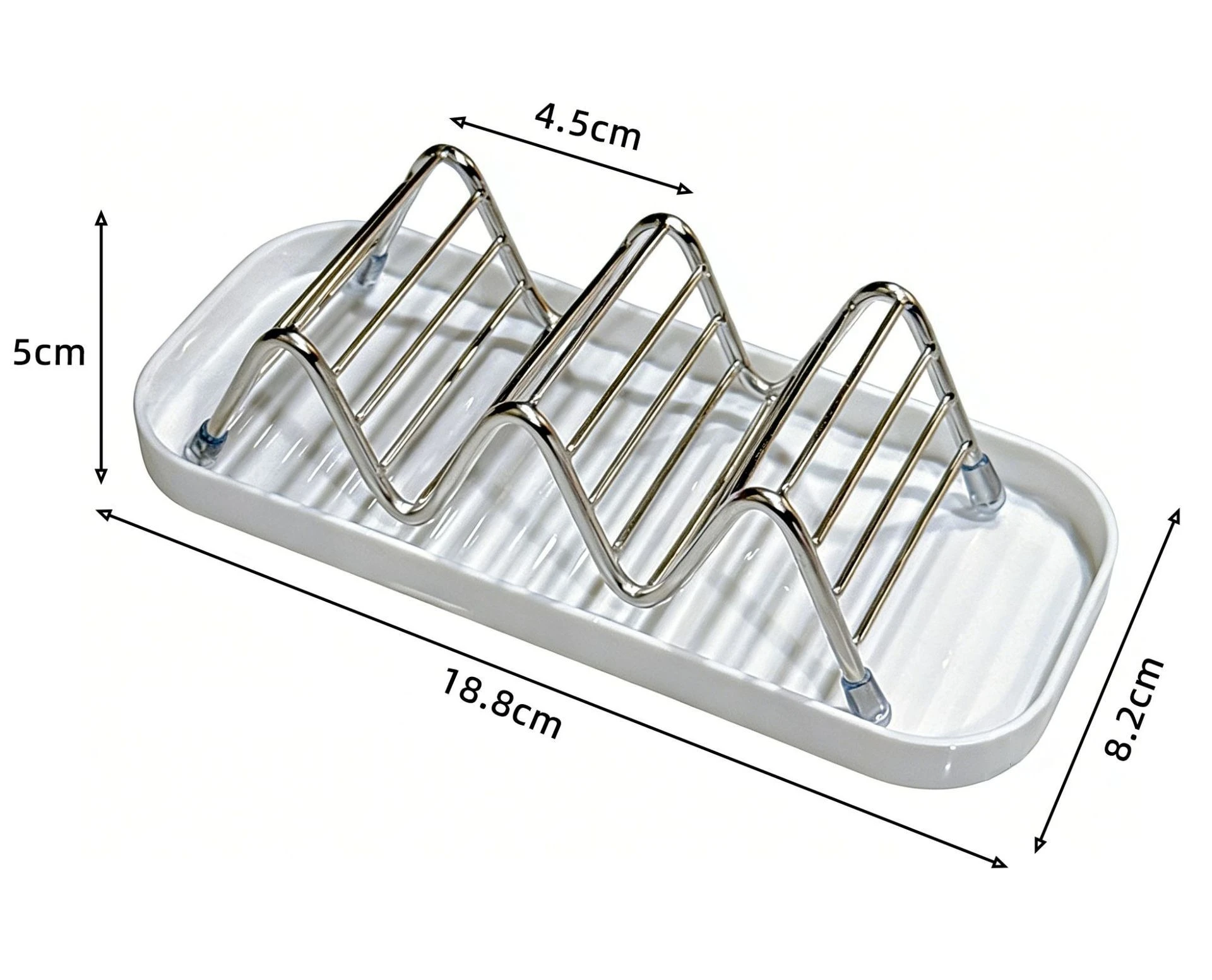 Multifunctional Stainless Steel Soap Holder, Drainable Soap Tray, Simple Bathroom Soap Storage Rack for Shower & Countertop