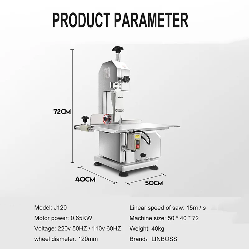 Cross-border Special Offers Best Electric Stainless Steel Meat Processing   Machine for Slicing Frozen Fish and Meat Bones