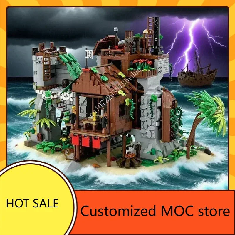

2979 шт. MOC пиратский барракуд залив запретный остров головоломка DIYA сборочный рождественский строительный комплект детская игрушка на день рождения Рождественский подарок