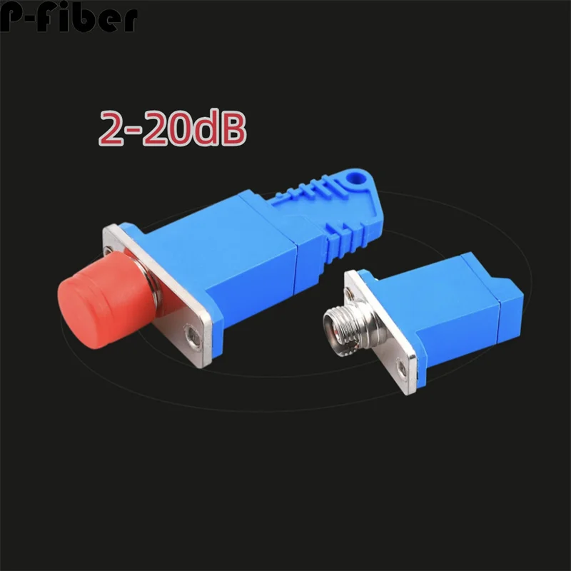 

fiber optic attenuator E2000-FC female to female 2-20dB flange FF coupler UPC optical attenuation FTTH 5db 10db 5pcs