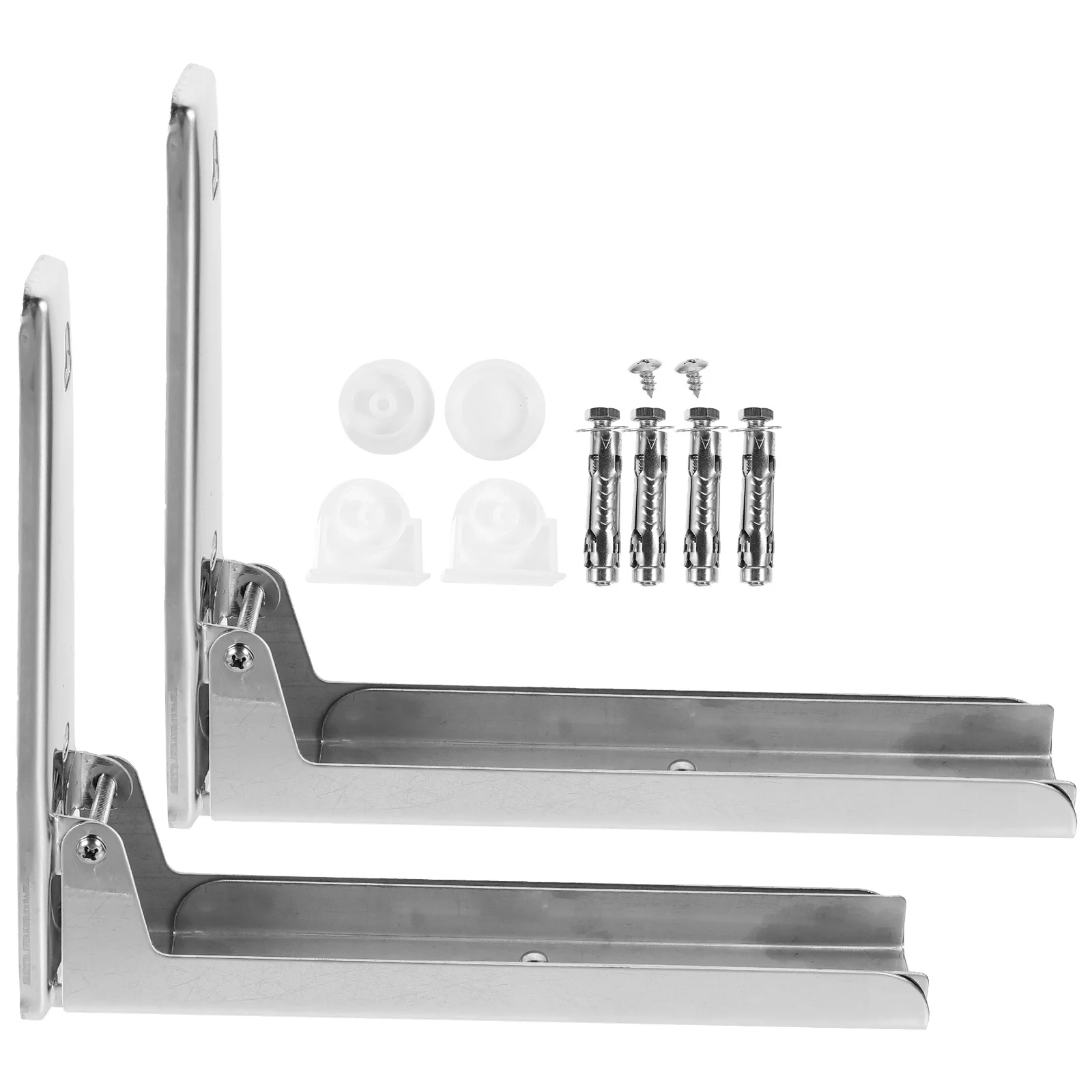 

1Set Stainless Steel Kitchen Shelf Rack for Microwave Oven Wall Mount Folding Retractable Organizer Space Saving Storage