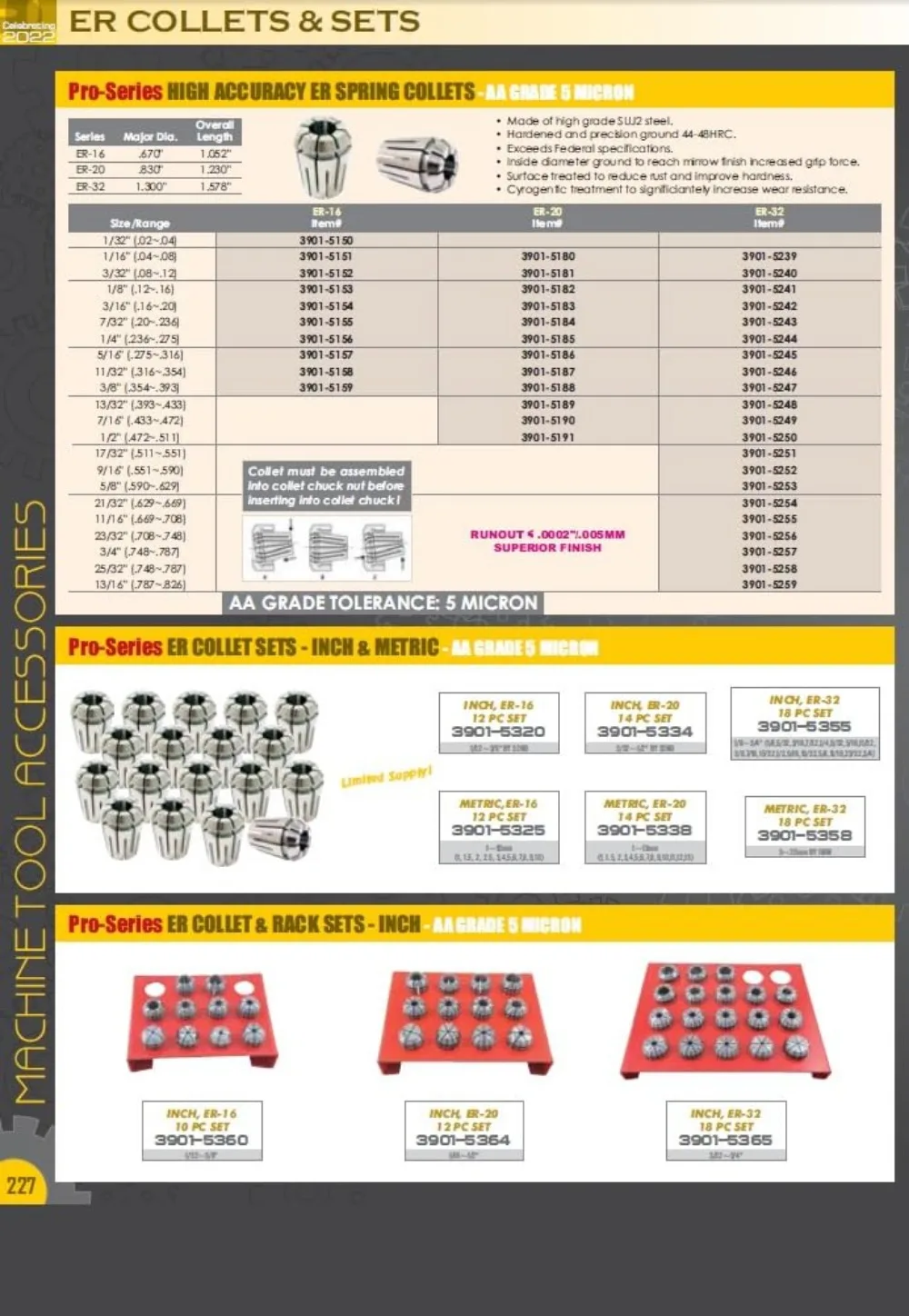 Avançado Aço Precision Collet Set, ferramenta de mola, moagem, adequado para tornos fresadoras, máquinas de perfuração, 18 pcs