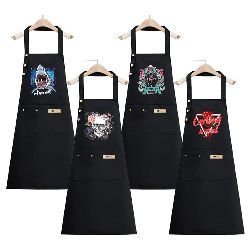 

Apron Cook Clothes Kitchen Essential Adjustable Straps Multiple Pockets Waterproof Stain-Resistant Baking Accessory Color series