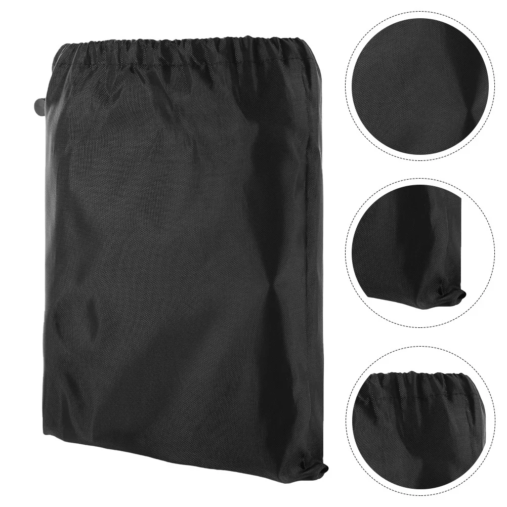 1個入り 庭の落ち葉袋 庭のゴミ用 耐久性のある巾着デザイン 芝生掃除用 黒色ゴミ袋 落ち葉袋 芝生ガーデンバッグ