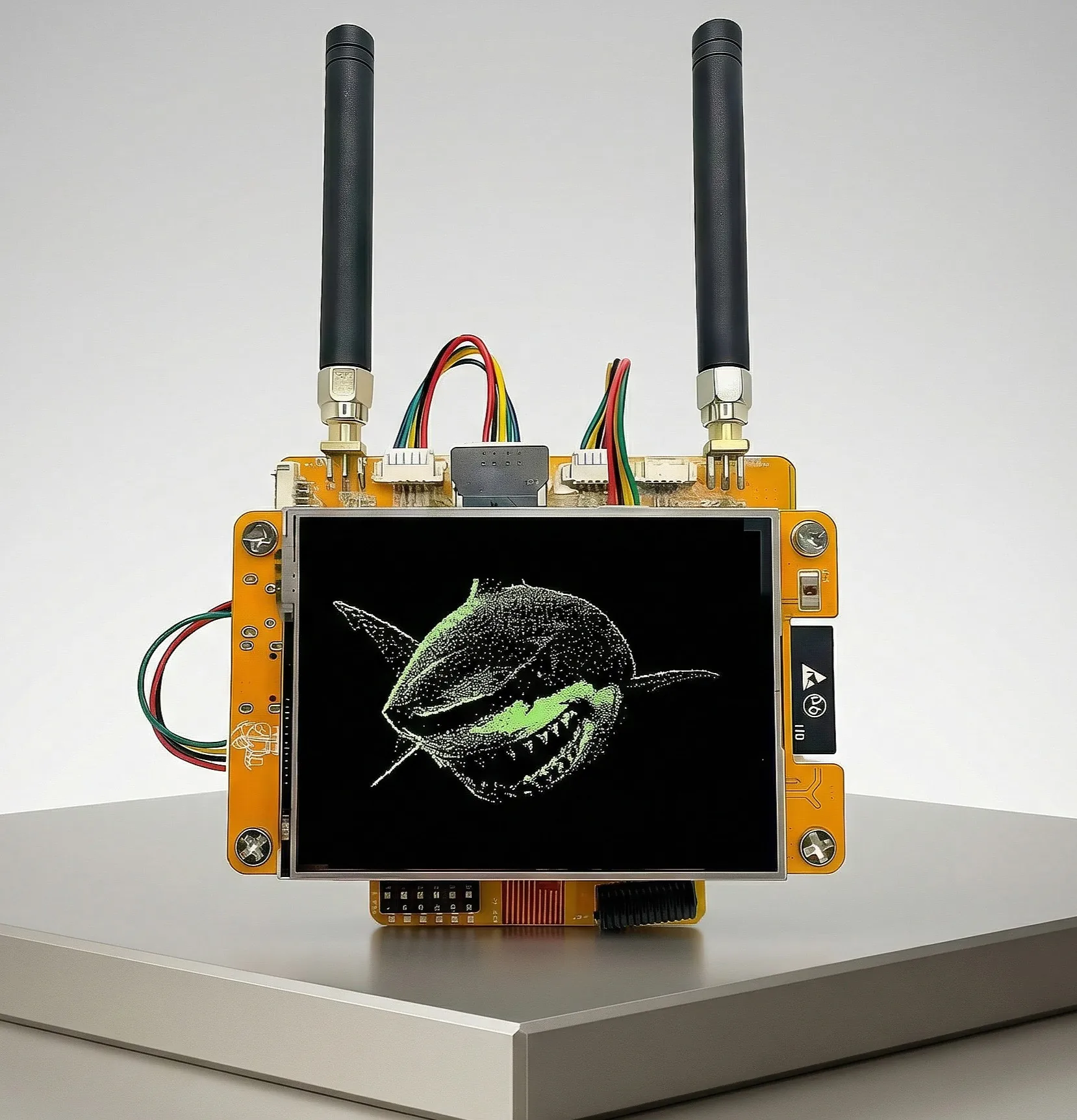 

The NM-RF-Hat Companion Hat Multi-Band RF for CYD Bruce ESP32-2432S028 CC1101 IR TX/RX nRF24 PN532 433M OOK Power Mgmt TF Slot