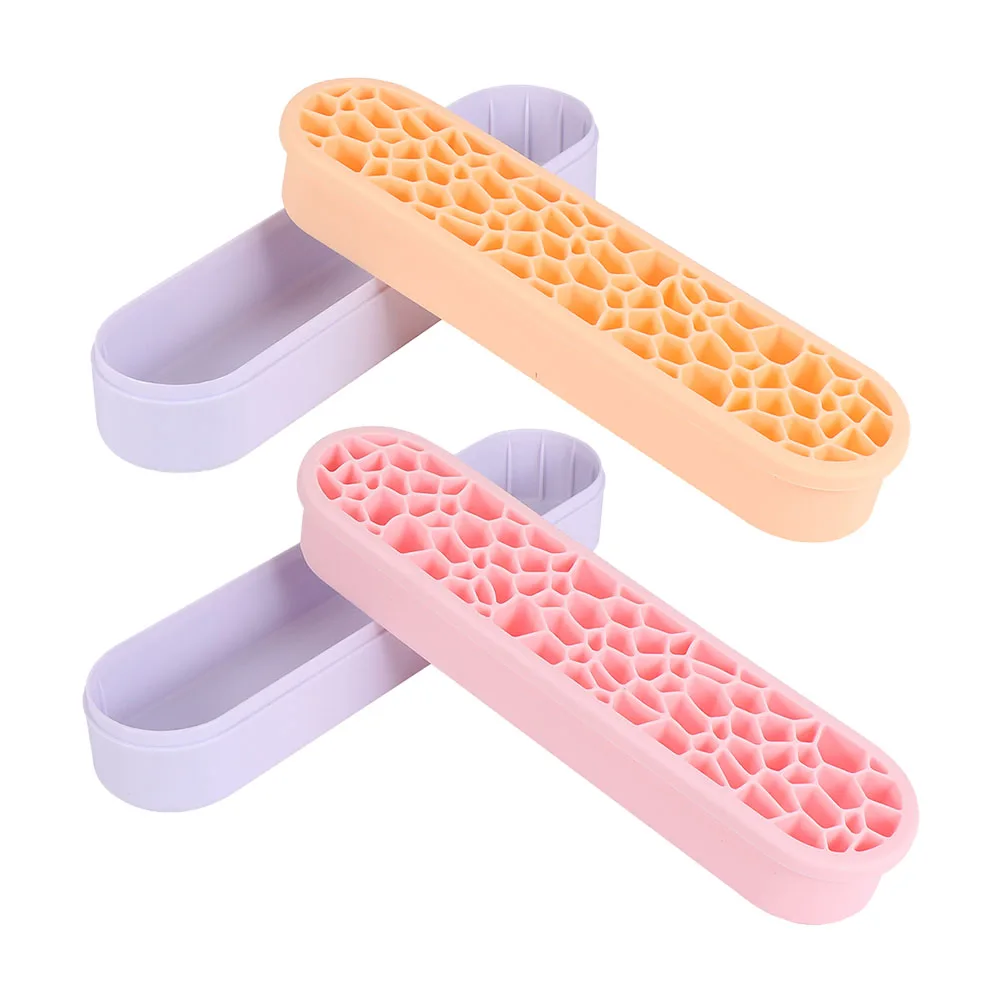 

2pcs Creative Makeup Brush Holder Lipstick Lip Gloss Eyeliner Pencil Stand Storage Rack Organizer Large Capacity Space