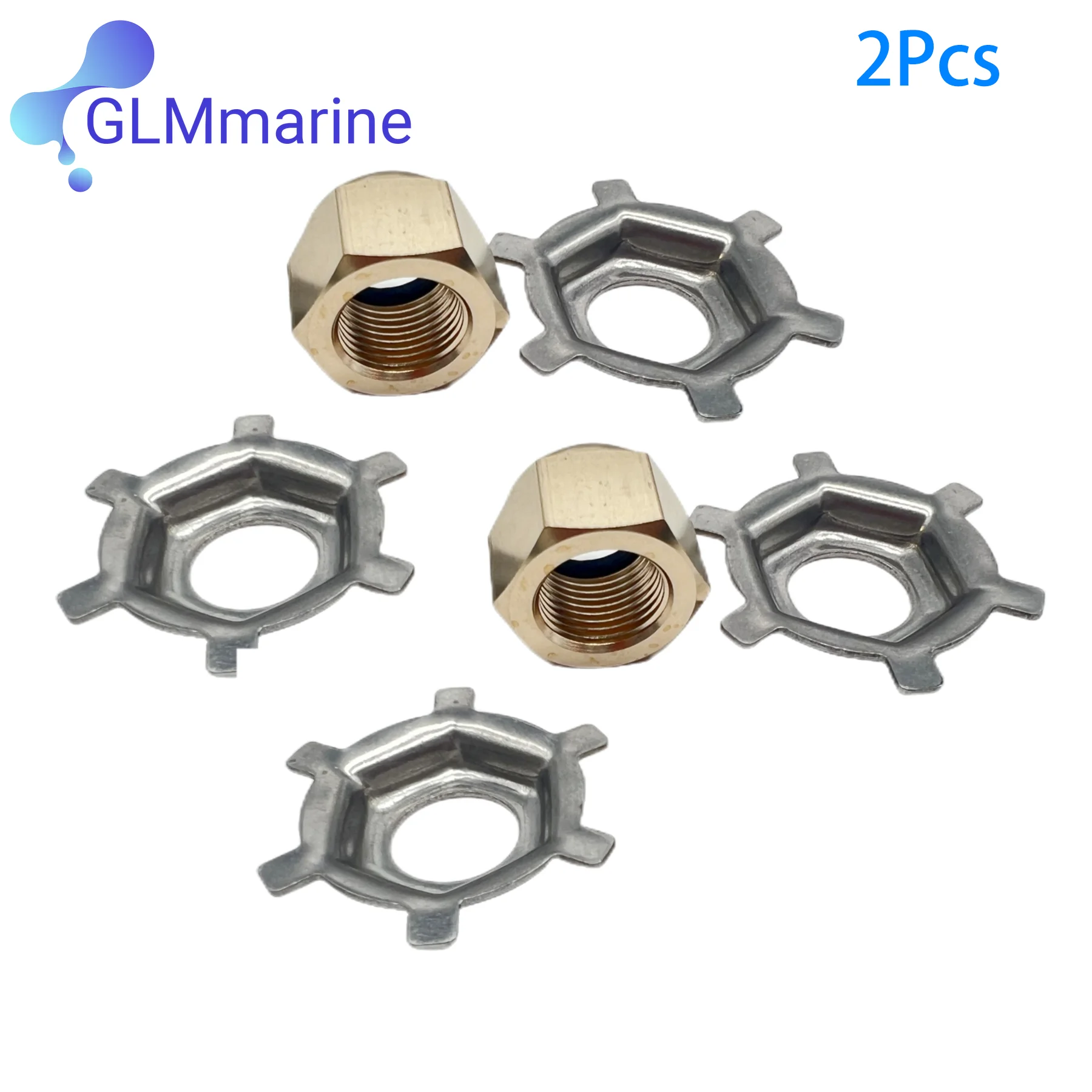 2 Set Propeller Nut Kit for Mercury 40-300 HP Outboard & MerCruiser Sterndrive Alpha One Bravo 1 2 3 Drive 11-52707A1 11-52707Q1