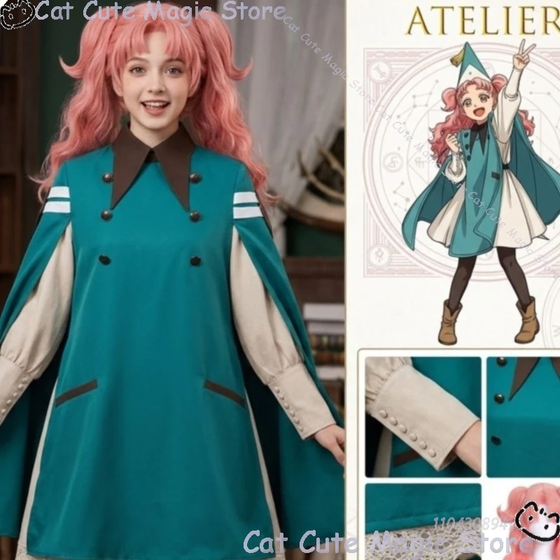 Disfraz de Cosplay de Witch Hat Atelier Tetia Riche, Traje de Anime Tongari Boushi No Atelier, Disfraz de Juego de Rol para Mujer, Halloween, Navidad, Carnaval