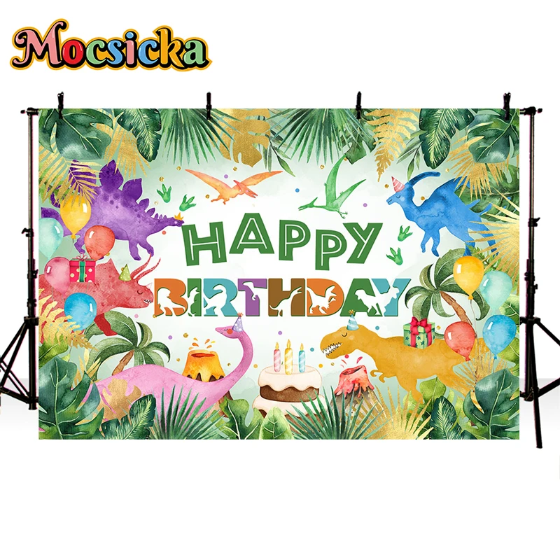 Mocsicka-Happy Birthday Photography Background, Floresta, Vida Selvagem, Decoração para Crianças, Festa, Baby Shower, Backdrop Photo Studio