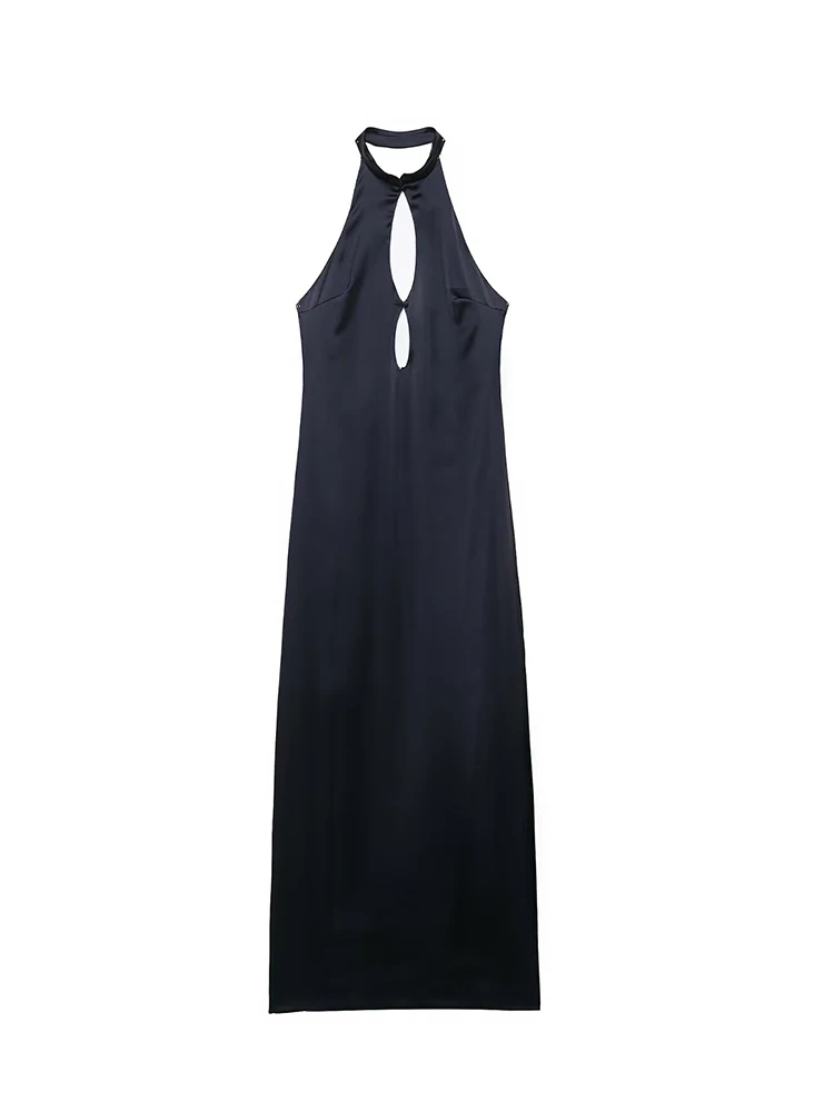 TFMLN Women Cut Out Maxi Dress 2026 Halter Backless Bodycon Elegant Party Club Wear Long Vestidos Fashion Summer Clothes