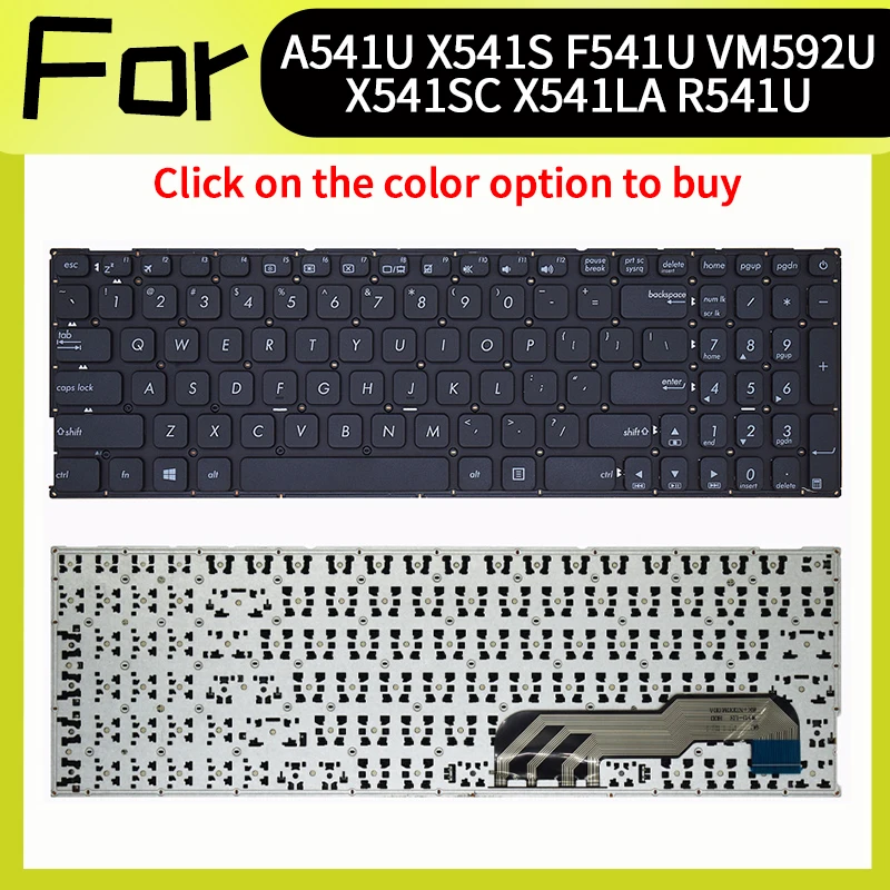 New US Keyboard For asus A541 A541U/UJ X541S F541U F541UJ VM592U X541SC X541LA R541 R541U D541 D541S/SC K541 K541U/UJ/UV K541UA