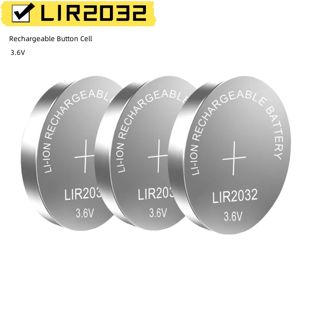 10-50 pièces LIR2032 batterie Rechargeable 2032 Lithium charge peut remplacer CR2032 pour les montres