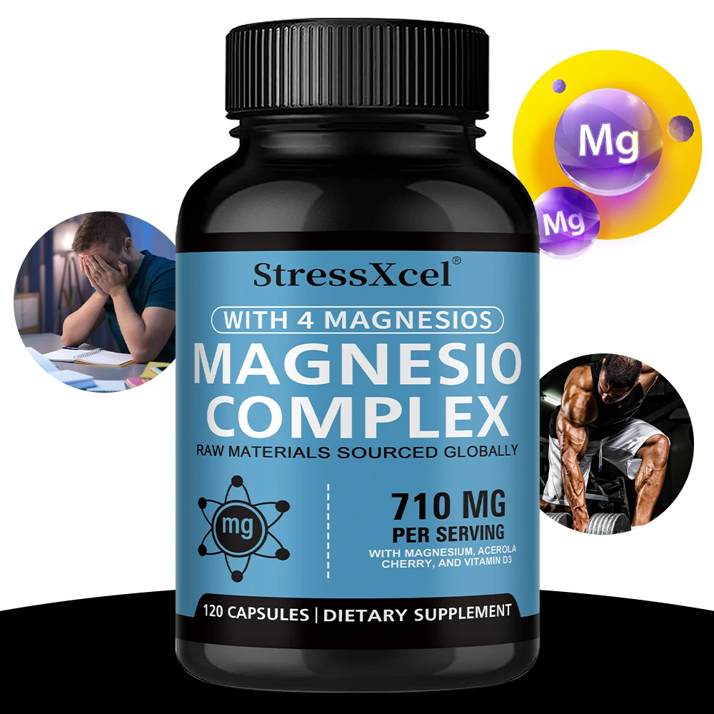 

Magnesium Complex - Supports Bone, Muscle, Nerve & Heart Health, Relieves Stress, Improves Digestion, Promotes Overall Health