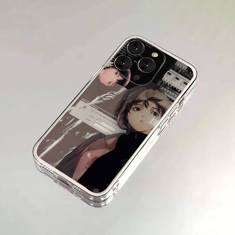 Seriële Experimenten L-Lain Telefoonhoesje Voor iPhone 16,15,14,13,12,11,17 Pro,Max,Plus,X,XS,XR,SE,Mini Transparante Soft Cover