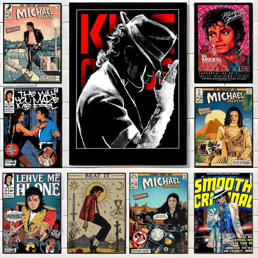 iconic singer M-Michael Jackson MJ Poster Wall Art Print Decorative Mural Home Decor Gift Unframed