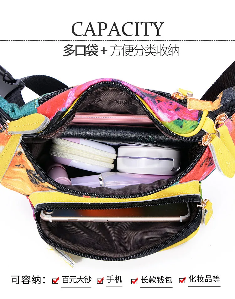 2024 Women New Fashion Canvas Unique Printing Casual Handbag Concise Underarm Bag ShoulderBag CrossbodyBag Sporty Style Riding