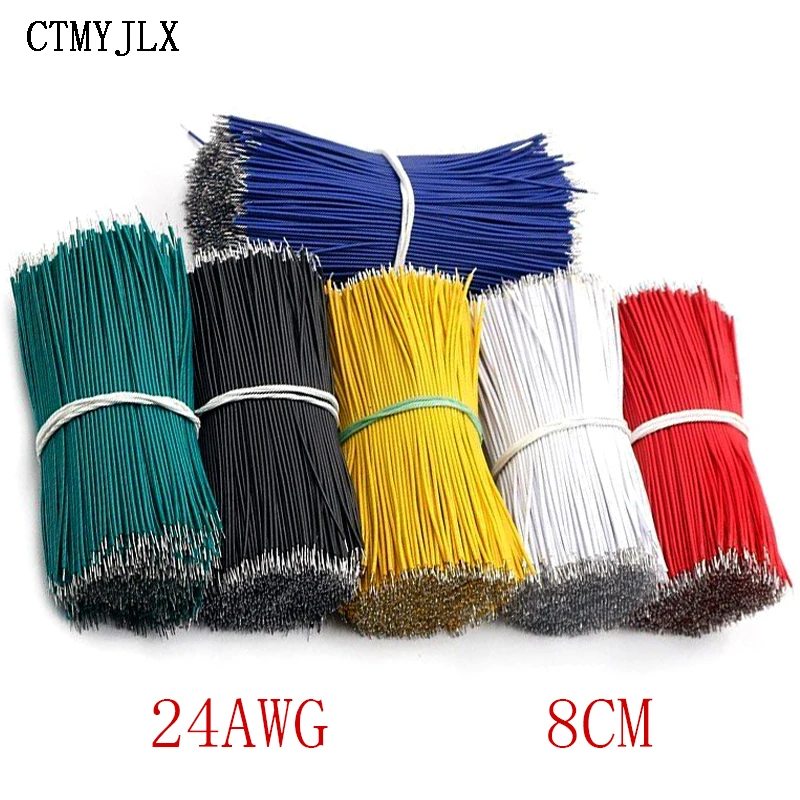 

300PCS 24AWG Tin-Plated Breadboard PCB Solder Cable 24AWG 8CM Fly Jumper Wire Cable Tin Conductor Wires 1007-24AWG Wire DIY Kits