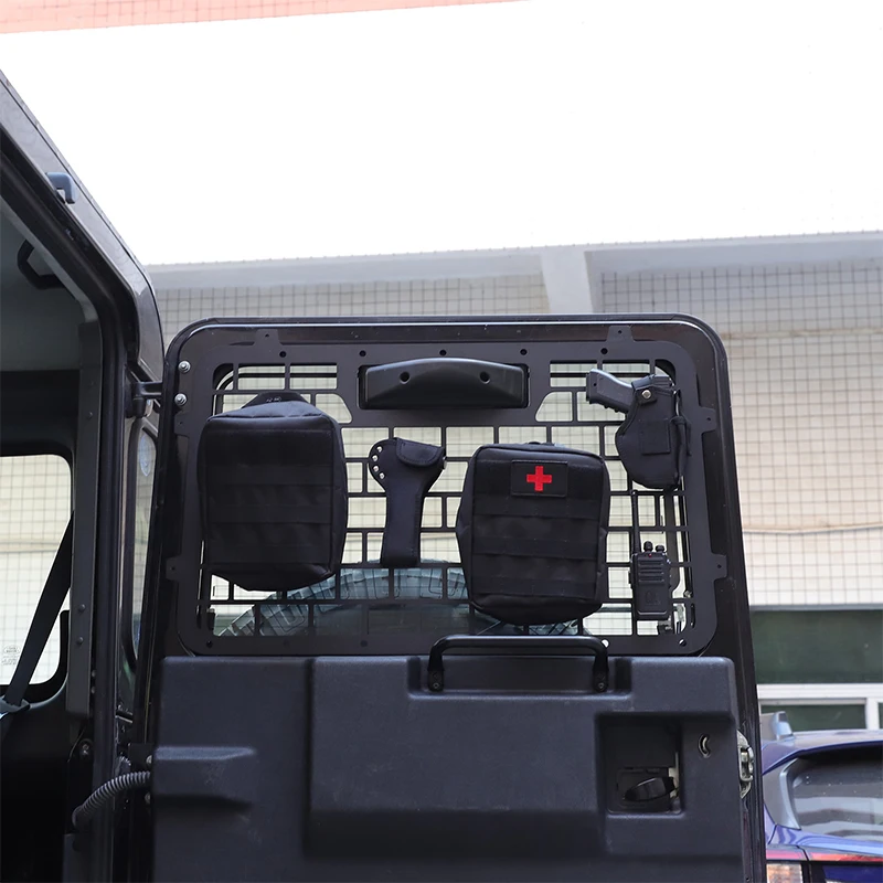 Pour Land Rover Defender 2004-2018 en alliage d'aluminium coffre de voiture hayon petite fenêtre verre sac suspendu plaque suspendue accessoires de voiture