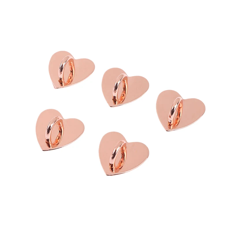 حامل هاتف جذاب على شكل قلب ، خطاف حامل خلفي للهاتف المحمول ذاتي اللصق ، خاتم إصبع هاتف على شكل قلب ، 5 * *