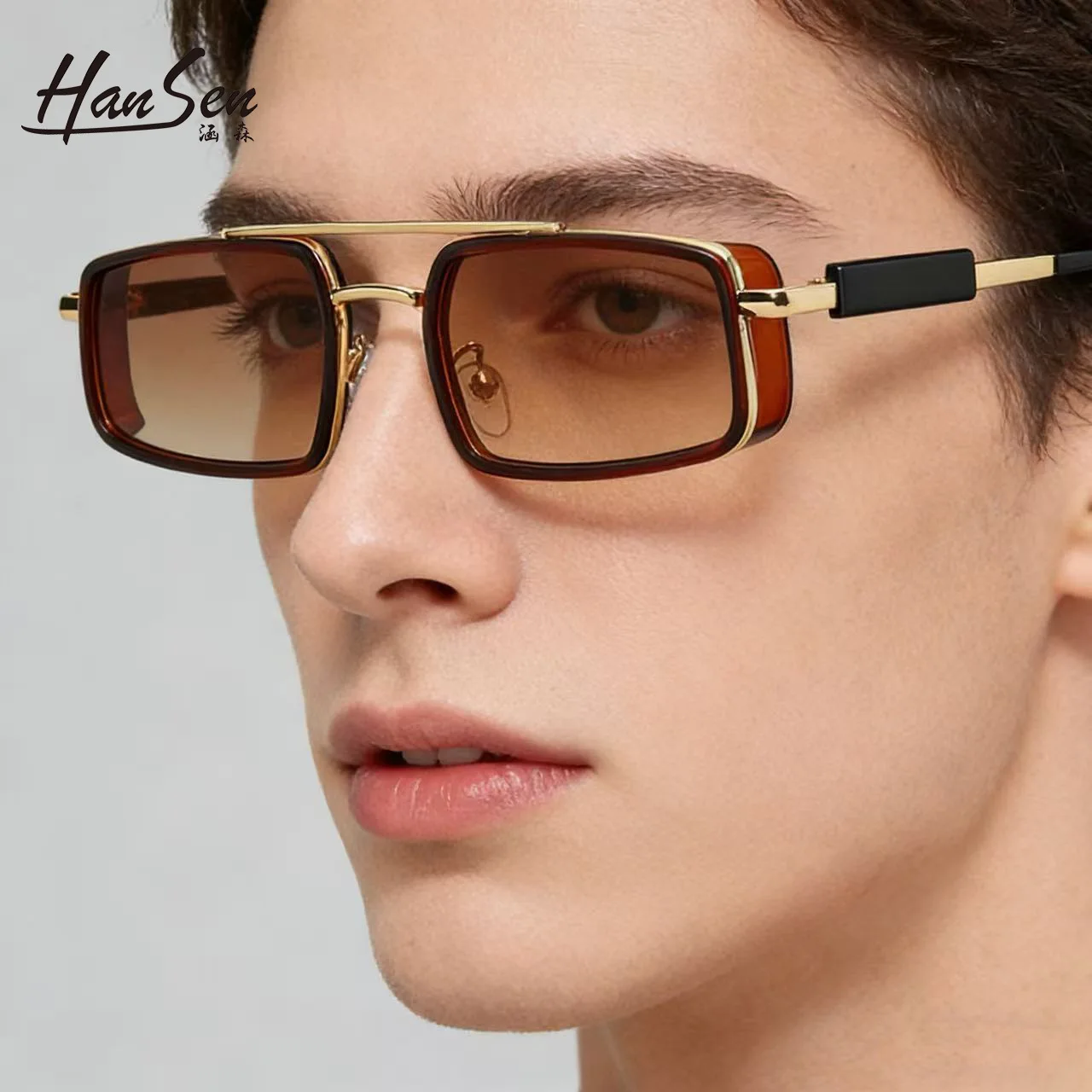 

Unisex New Retro Square Sunglasses, Metal Frame Rectangle Oval Mixed Design, Casual Fashion Universal Daily Outdoor Eyewear